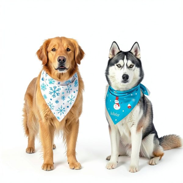 Weewooday Winter Dog Bandanas Polyester Breathable Pet-1