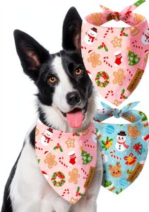 ORITASY Dog Bandanas Double Sided Holiday Pet Accessories-0
