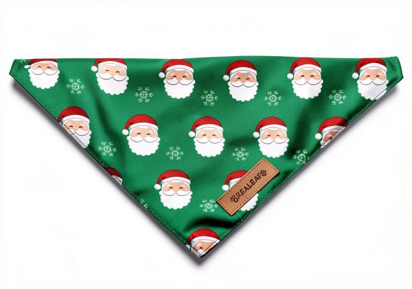 Realeaf Dog Bandana Christmas Design Dual Layer Durable-3