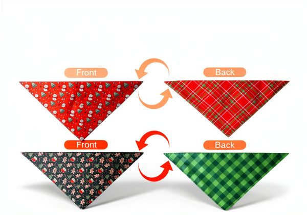 Agroon Dog Bandana Christmas Design Polyester Pet Accessory-3