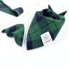 E-Clover Dog Bandanas Plaid Adjustable Holiday Pet-4