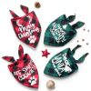 Remifa Christmas Dog Bandana Holiday Pattern Soft Fabric-5