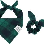 E-Clover Dog Bandanas Plaid Adjustable Holiday Pet-0