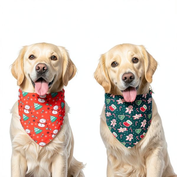 Agroon Dog Bandana Christmas Design Polyester Pet Accessory-4