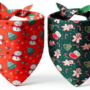 Agroon Dog Bandana Christmas Design Polyester Pet Accessory-0