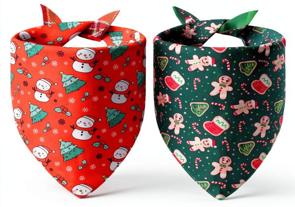 Agroon Dog Bandana Christmas Design Polyester Pet Accessory-0