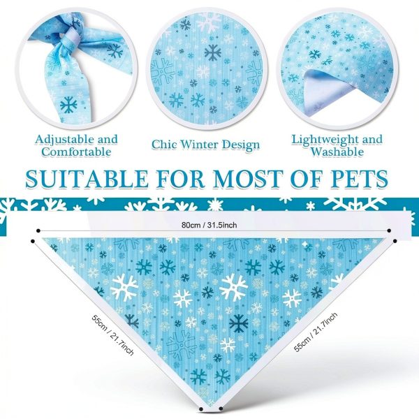 Weewooday Winter Dog Bandanas Polyester Breathable Pet-2