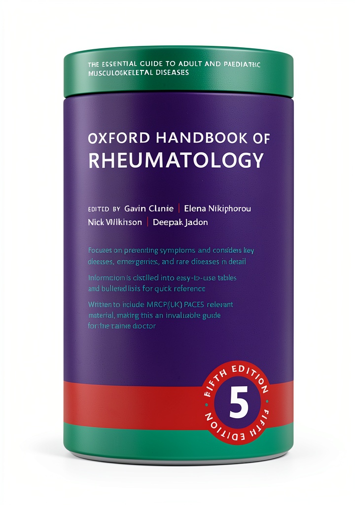 Oxford Medical Handbook Rheumatology digital edition on a tablet
