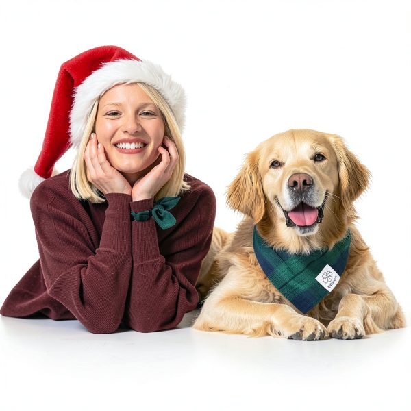 E-Clover Dog Bandanas Plaid Adjustable Holiday Pet-6