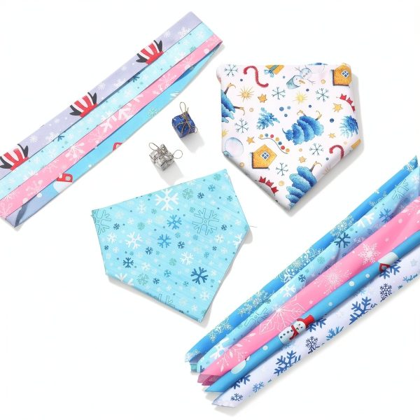 Weewooday Winter Dog Bandanas Polyester Breathable Pet-4