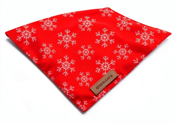 Realeaf Dog Bandana Christmas Design Dual Layer Durable-4