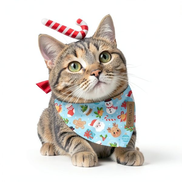ORITASY Dog Bandanas Double Sided Holiday Pet Accessories-4