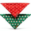 Realeaf Dog Bandana Christmas Design Dual Layer Durable-2