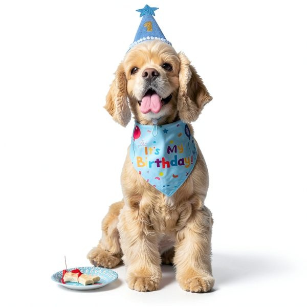 Dog Birthday Bandana Yicostar Soft Cotton Design-5