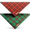Realeaf Dog Bandana Plaid Christmas Design Small-2