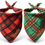 Realeaf Dog Bandana Plaid Christmas Design Small-0