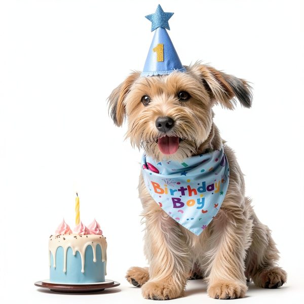 Dog Birthday Bandana Yicostar Soft Cotton Design-7