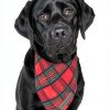 Realeaf Dog Bandana Plaid Christmas Design Small-5