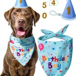 Dog Birthday Bandana Yicostar Soft Cotton Design-0