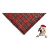 Dog Christmas Bandana Yicostar Plaid Tassel Design-1