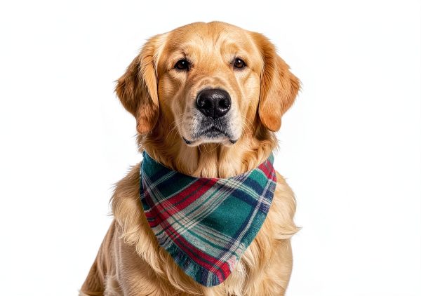 CozyHaus Christmas Dog Bandanas Large Red Plaid-5
