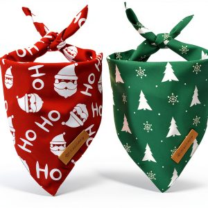 Christmas Dog Bandanas by Realeaf-0