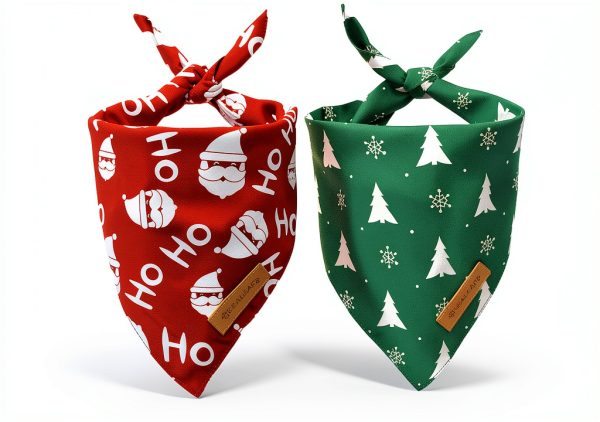Christmas Dog Bandanas by Realeaf-0