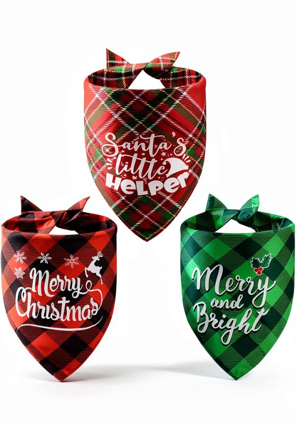Agroon Dog Bandana Polyester Double‑Sided Holiday-1
