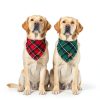 Christmas Dog Bandana 2 Pack PTDECOR Plaid Cotton Various Sizes-2
