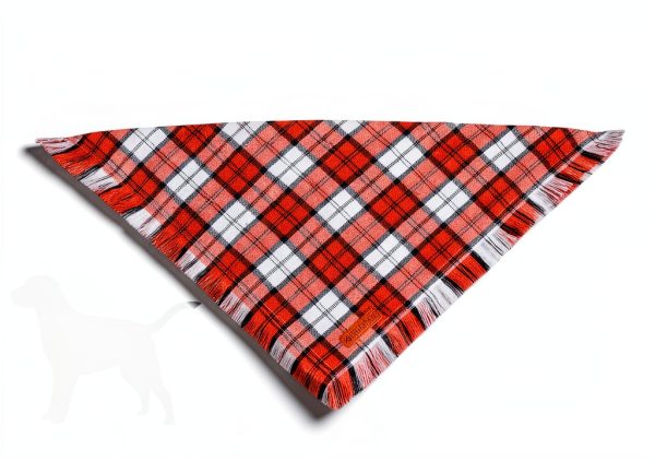 ADOGGYGO Fall Dog Bandana Premium Cotton Plaid Tassel Small to X-Large-3