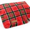 PTDECOR Christmas Dog Bandana Set 2‑Pack Red Green Plaid Tassel Small-5