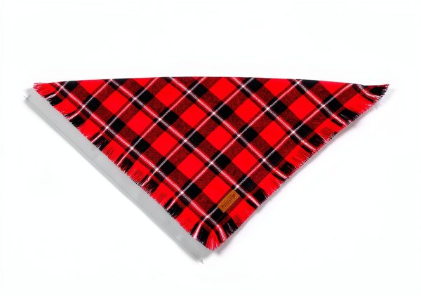 Christmas Dog Bandana 2 Pack PTDECOR Plaid Cotton Various Sizes-3
