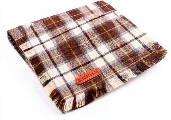 ADOGGYGO Fall Dog Bandana Premium Cotton Plaid Tassel Small to X-Large-5