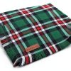 ADOGGYGO Christmas Dog Bandana Red Green Plaid Soft Cotton Sizes-5