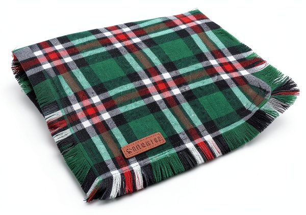 ADOGGYGO Christmas Dog Bandana Red Green Plaid Soft Cotton Sizes-5