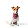 PTDECOR Christmas Dog Bandana 2 Pack Red Green Plaid Tassel-2