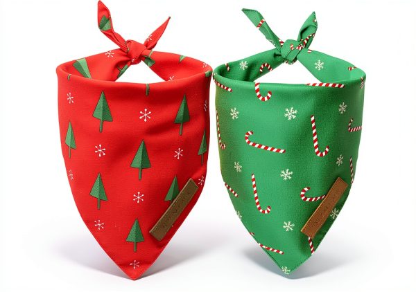 Dog Bandana Realeaf Christmas Dual Layer Bandana Small Large XLarge-0