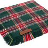 ADOGGYGO Christmas Dog Bandana Set Red Green Plaid with Tassels-5