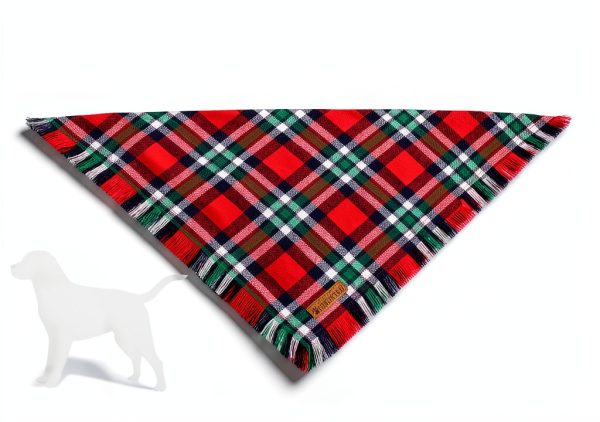 ADOGGYGO Christmas Dog Bandanas Premium Cotton Plaid Pack of Two Small-3
