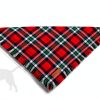 ADOGGYGO Christmas Dog Bandana Red Green Plaid Soft Cotton Sizes-3