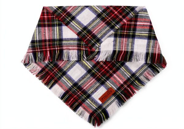 PTDECOR Christmas Dog Bandana Set 2‑Pack Red Plaid Small Large X‑Large-4
