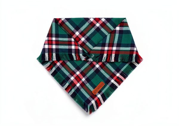 ADOGGYGO Christmas Dog Bandanas Premium Cotton Plaid Pack of Two Small-4