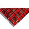 PTDECOR Christmas Dog Bandana 2 Pack Red Green Plaid Tassel-3
