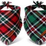ADOGGYGO Christmas Dog Bandana Red Green Plaid Soft Cotton Sizes-0