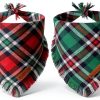 ADOGGYGO Christmas Dog Bandanas Premium Cotton Plaid Pack of Two Small-0