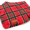 PTDECOR Christmas Dog Bandana 2 Pack Red Green Plaid Tassel-5