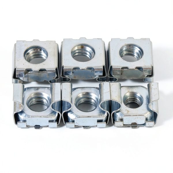 25 Pack 1/4"-20 Zinc Plated Square Cage Nuts-5