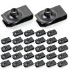 30 PCS Bumper Fender Extruded U Nuts, Bumper Fender U Style Clip on Nut Extruded UStyle Spring Nuts, U-Type Carbon Steel Regular Extrudeds U-Nut UType Fasteners for Auto Fenders Grill Retainer Clips-0
