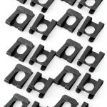 uxcell 20pcs Fit 10mm Dia Bolt 65Mn Steel Spring U Clip Nut Black 22mm x 18mm-0