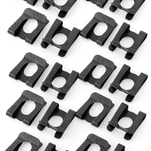 uxcell 20pcs Fit 10mm Dia Bolt 65Mn Steel Spring U Clip Nut Black 22mm x 18mm-0